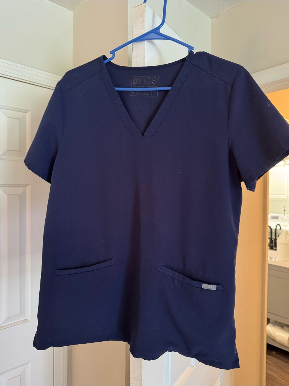 Figs navy scrub top